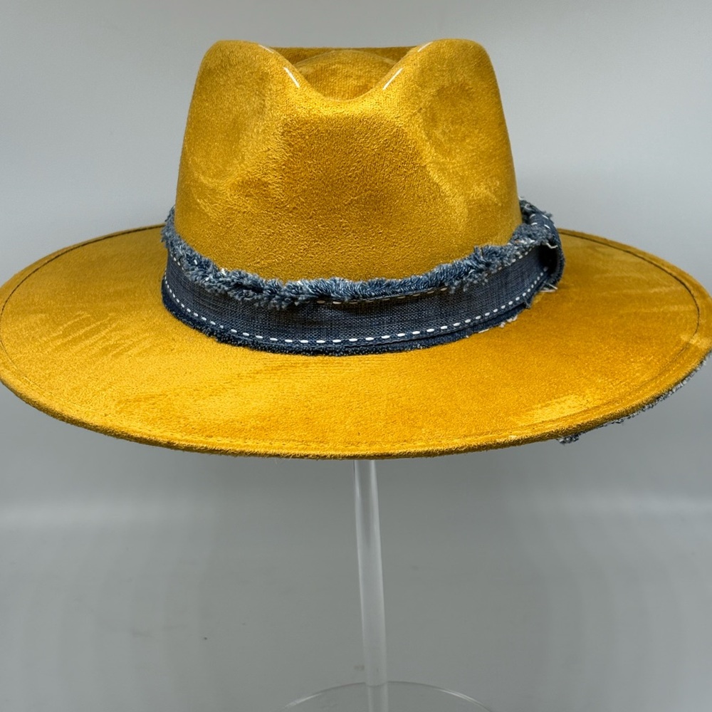 “Denim & Mustard” by The Chapeauholic